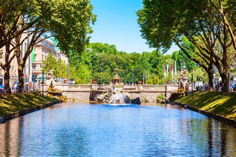 Königsallee, the best shopping street in Düsseldorf 